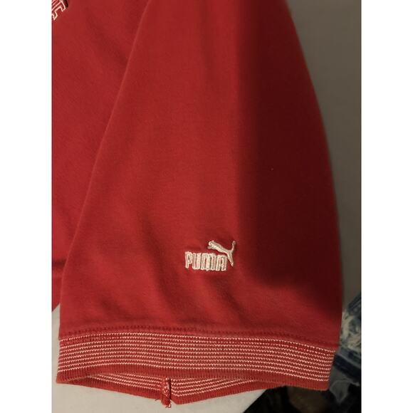 Puma Ohio State Buckeyes Red Polo Shirt Men's LARGE Classic Style (100% Cotton) - Picture 4 of 7